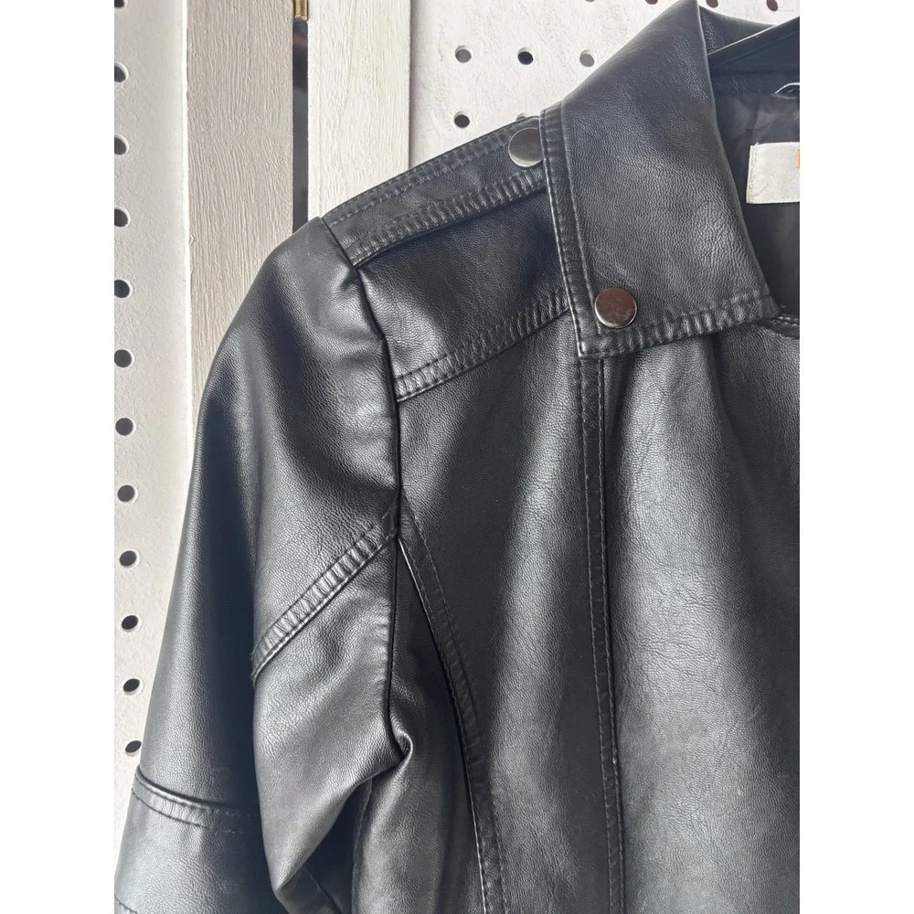 Youth LJYH Black‎ Faux Leather Biker Motorcycle Jacket Kids 9-10Y Boys Girls